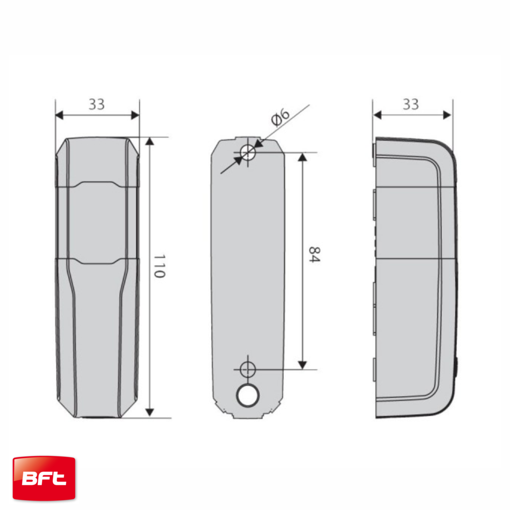 BFT COMPACTA Photocell spec drawing