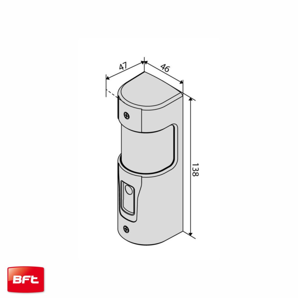 BFT ERIS A30 Wireless Photocell spec drawing