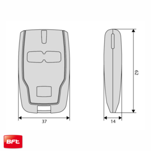 BFT MITTO B RCB 2 button remote control spec drawing