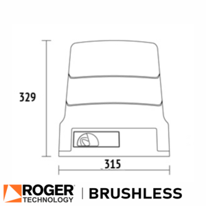 Roger Technology BH/804 Gate Motor spec drawing