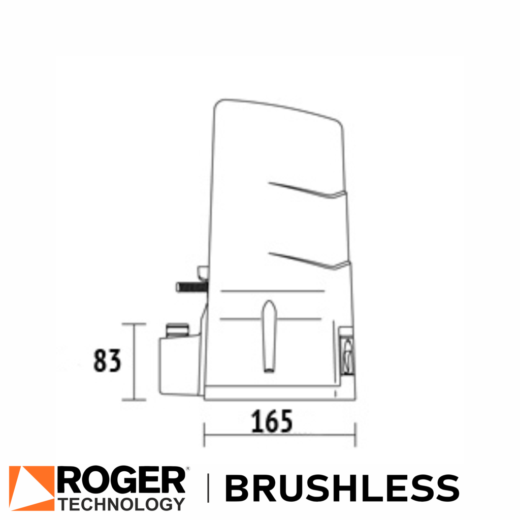 Roger Technology BH/804 Gate Motor spec drawing